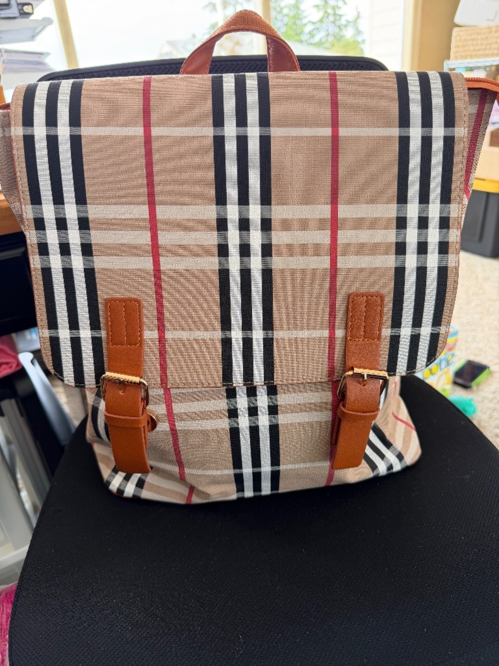 Loulu Backpack  Men/Women Limited Collection Plaid Tote Bag